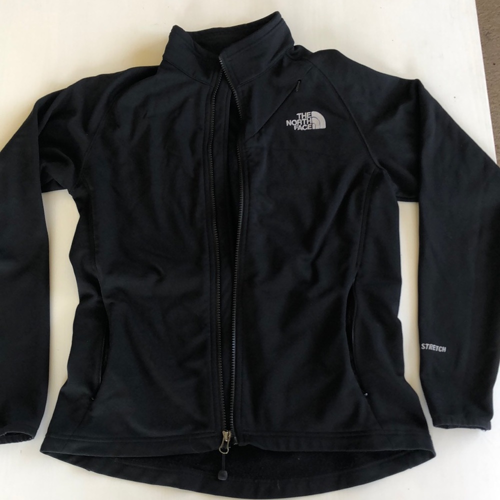 The North Face, black stretch zip-up.